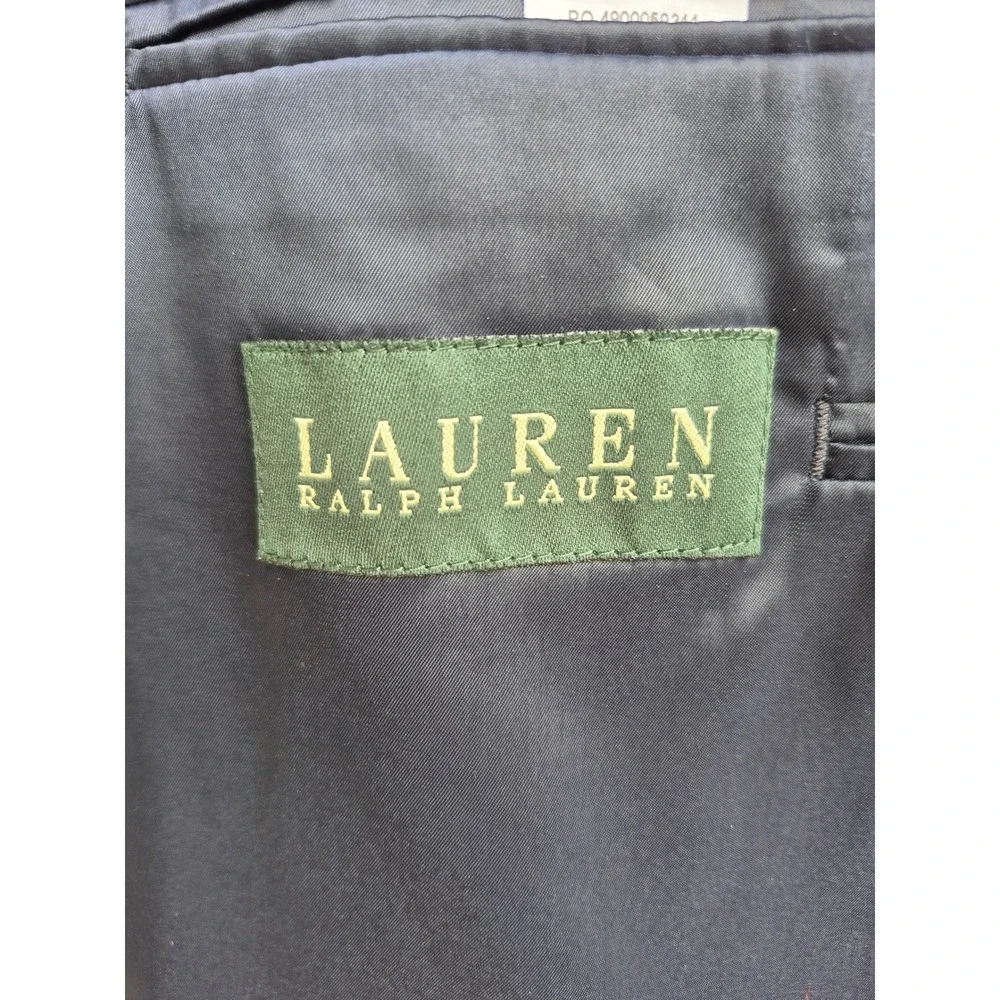 Lauren Ralph Lauren Mens Navy Blue 100% Wool Gold Crest Button‎ Blazer 50R